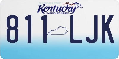 KY license plate 811LJK
