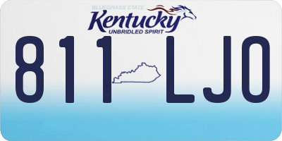 KY license plate 811LJO