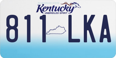 KY license plate 811LKA