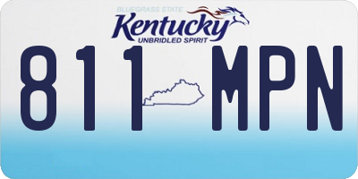 KY license plate 811MPN
