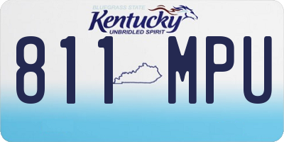KY license plate 811MPU