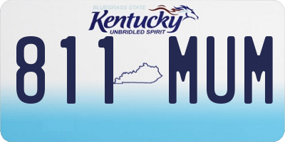 KY license plate 811MUM