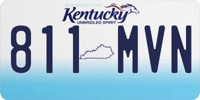 KY license plate 811MVN