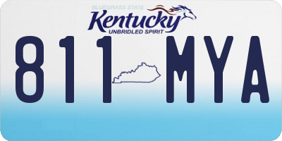 KY license plate 811MYA