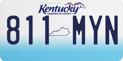 KY license plate 811MYN