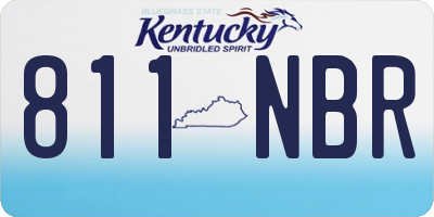 KY license plate 811NBR