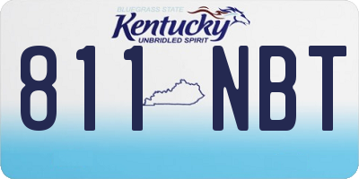 KY license plate 811NBT