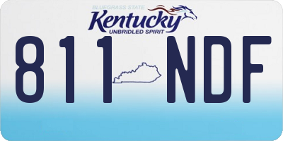 KY license plate 811NDF