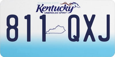 KY license plate 811QXJ
