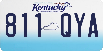 KY license plate 811QYA