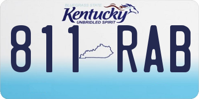 KY license plate 811RAB