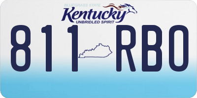 KY license plate 811RBO