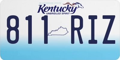 KY license plate 811RIZ