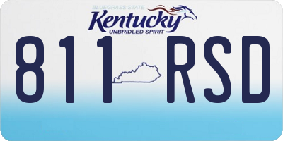 KY license plate 811RSD