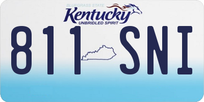 KY license plate 811SNI