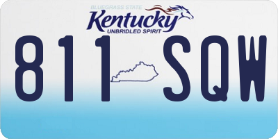 KY license plate 811SQW