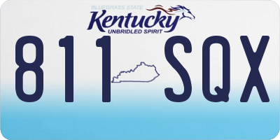 KY license plate 811SQX