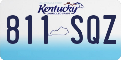 KY license plate 811SQZ