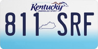 KY license plate 811SRF