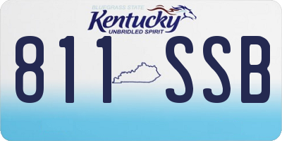 KY license plate 811SSB