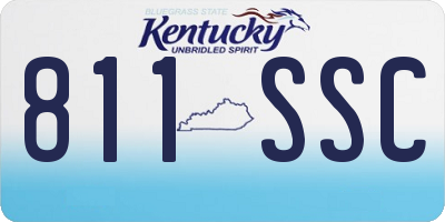 KY license plate 811SSC