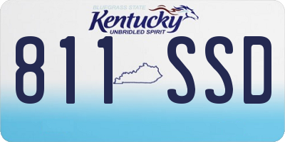 KY license plate 811SSD