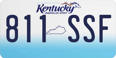 KY license plate 811SSF
