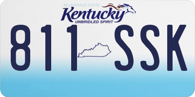 KY license plate 811SSK
