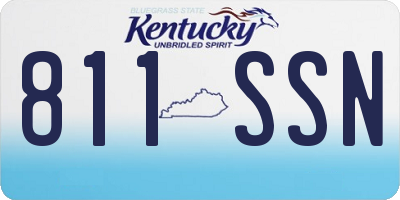 KY license plate 811SSN