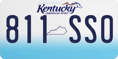 KY license plate 811SSO