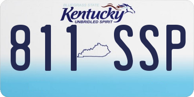 KY license plate 811SSP