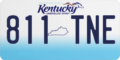 KY license plate 811TNE
