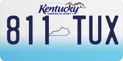 KY license plate 811TUX