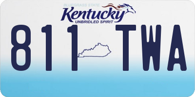 KY license plate 811TWA