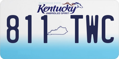 KY license plate 811TWC