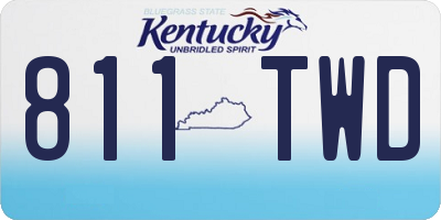 KY license plate 811TWD