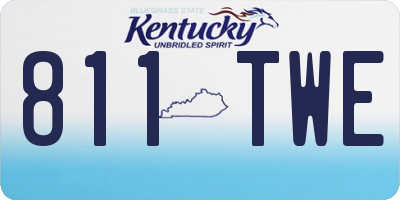 KY license plate 811TWE