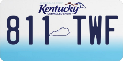 KY license plate 811TWF