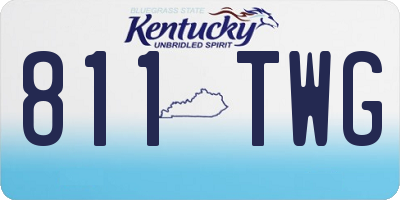 KY license plate 811TWG