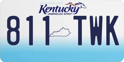 KY license plate 811TWK