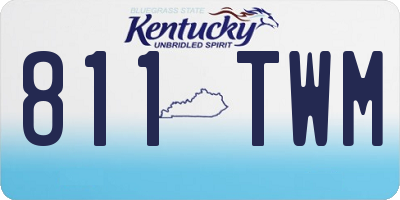 KY license plate 811TWM