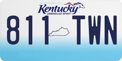 KY license plate 811TWN