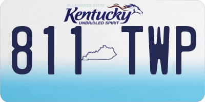 KY license plate 811TWP