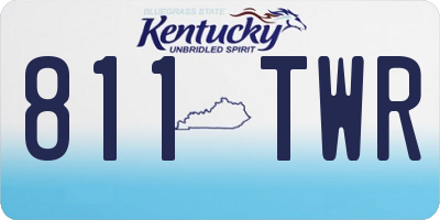KY license plate 811TWR