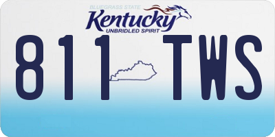 KY license plate 811TWS