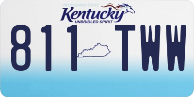 KY license plate 811TWW
