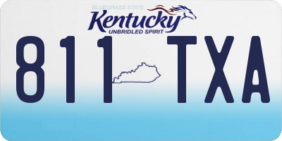 KY license plate 811TXA