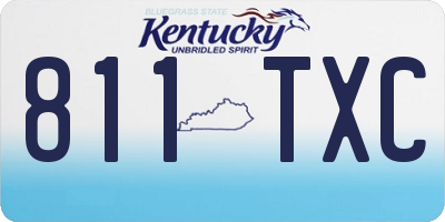 KY license plate 811TXC