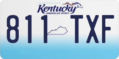 KY license plate 811TXF