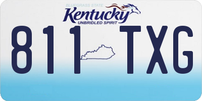 KY license plate 811TXG